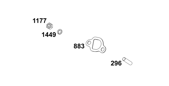 Exhaust Group Diagram and Parts List for 106232-0269-H5 100000 - 19Z999 Briggs and Stratton Engine
